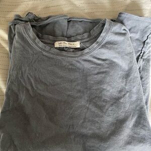 We The Free Perfect Oversized Tee Gray Medium